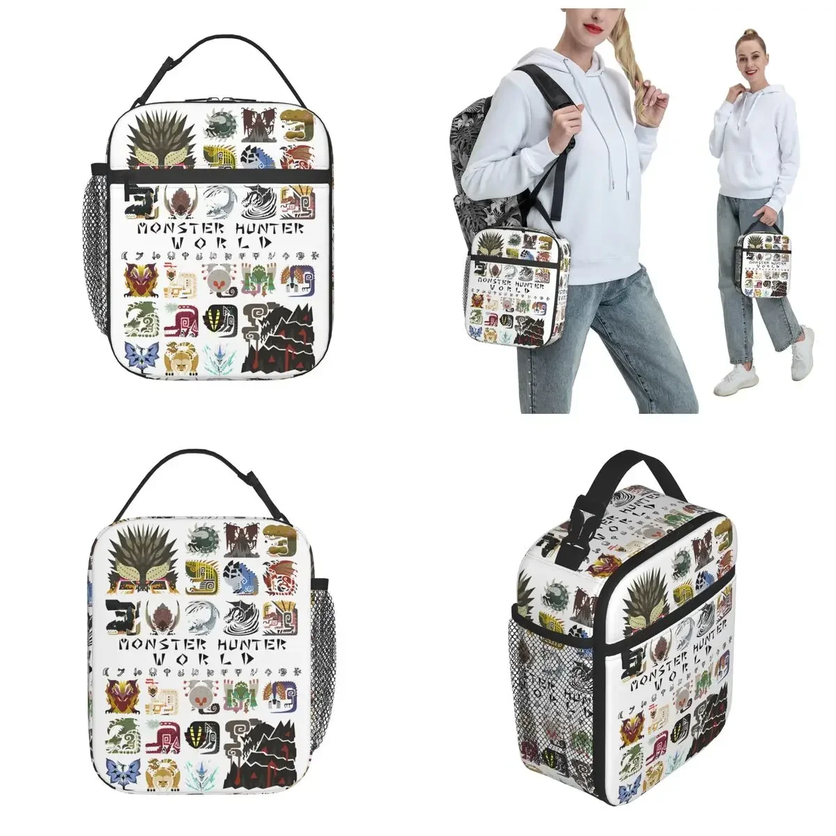 Hunter Vedio Game Insulated Lunch Bag Storage Food Box Reusable Thermal Cooler Lunch Boxes For Picnic