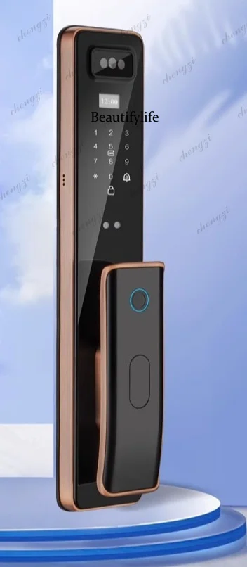 Facial recognition smart lock Fully automatic visual cat eye fingerprint lock Household fingerprint password door lock