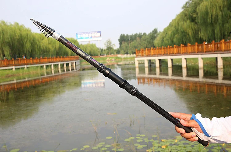 2.7M 3.6M 4.5M 5.4M 6.3M Carbon Telescopic Rock Fishing Rod Ultra Light Rod Lure Carp Travel Ocean Spinning Fishing Rod