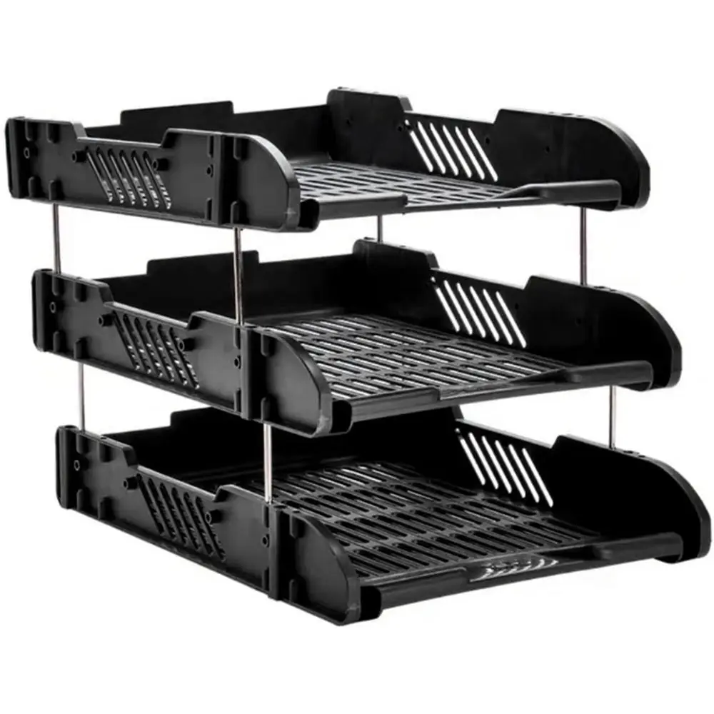 

3-х уровневый прочный пластиковый органайзер для файлов для офиса, стола и общежития — корзина для хранения почты (цвет B или C)