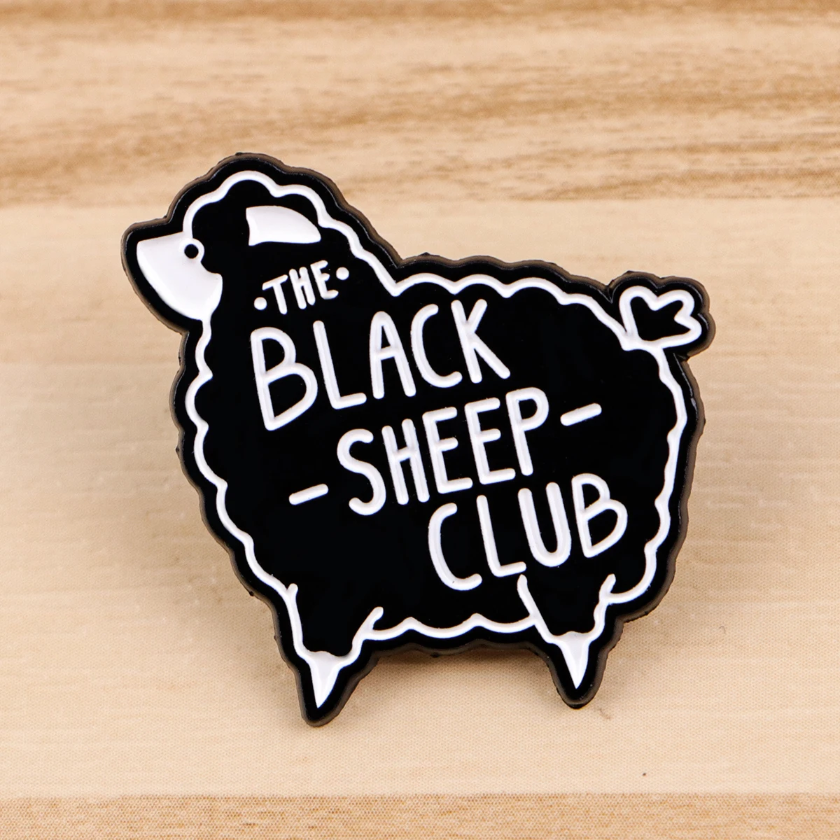 

Cartoon Black Sheep Enamel Pin CLUB Badges on Backpack Women's Brooches Hat Lapel Pins Cosplay Accessories Toys Gifts