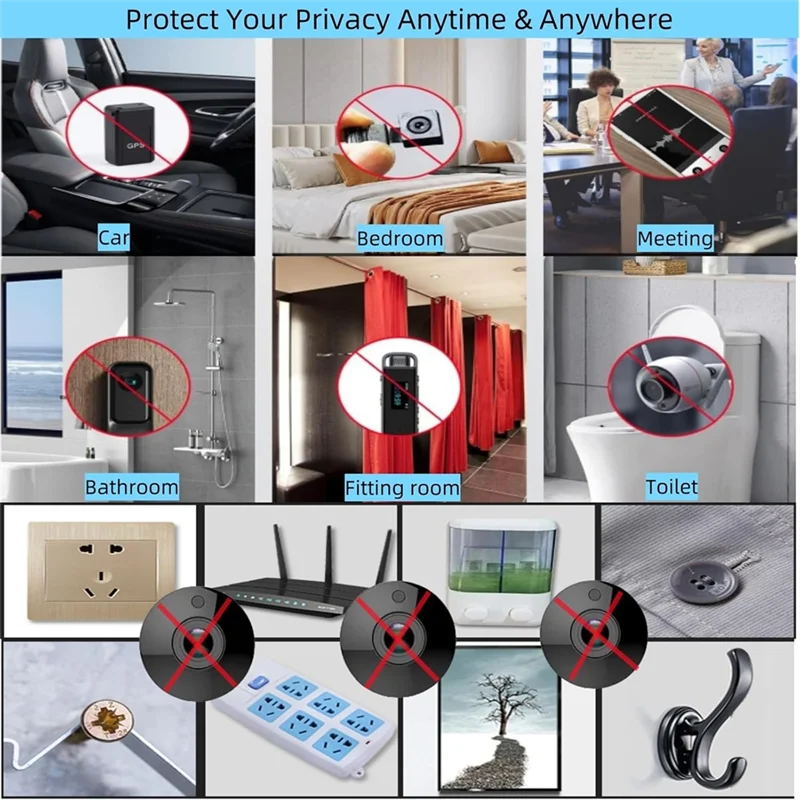 

FEDI-RF Signal Finder, Radio Frequency Detector, Portable Bug Detector For Hotels, Travel, Home