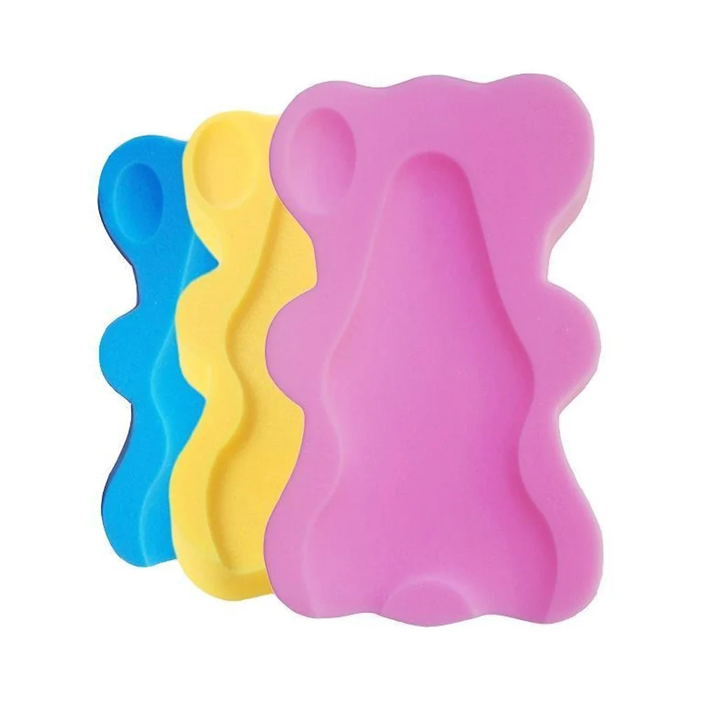 Tappetino in spugna da bagno per bambini da 5 cm, antiscivolo, spesso, morbido, confortevole, per doccia, vasca da bagno, supporto sagomato per la testa e il collo, asciugatura rapida