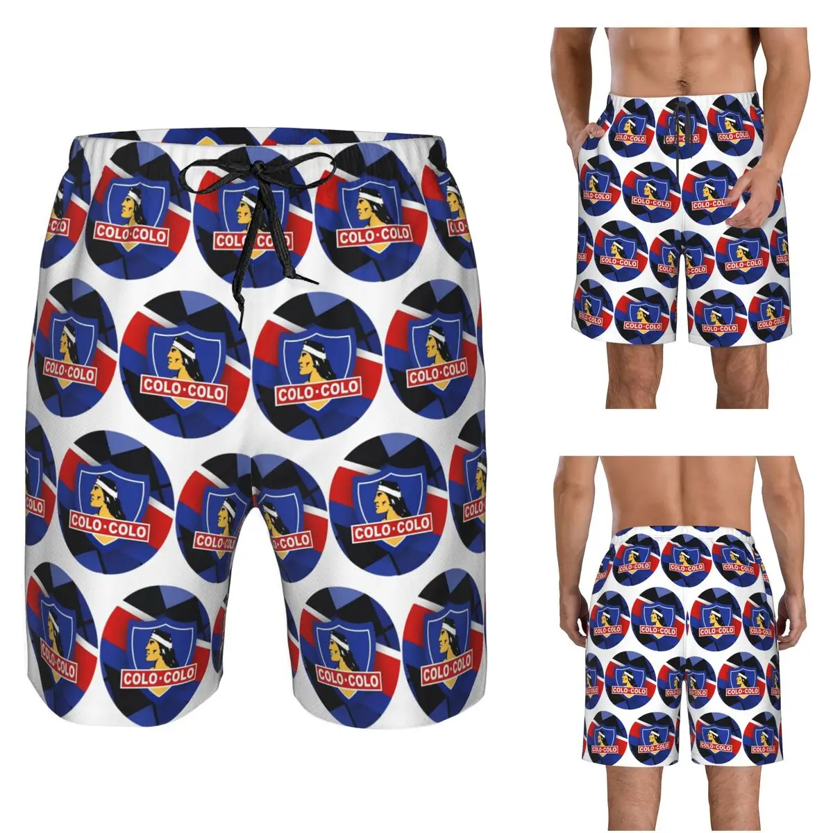 Golden Colo-Colo Campeon DE Chile Trunks Beach Board Shorts Casual Quick Dry Swim Summer Men Pants