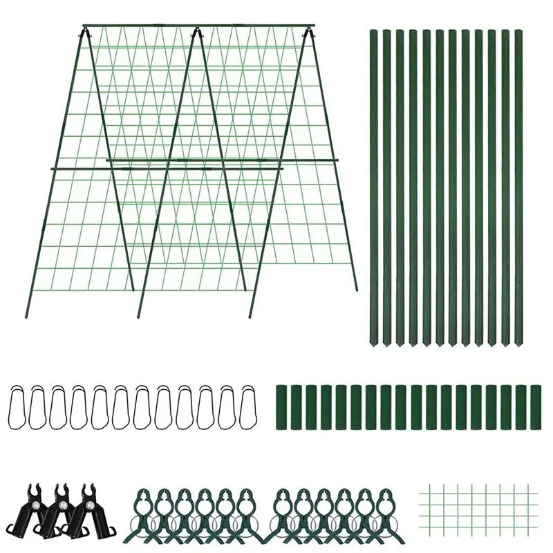 

Cucumber Climbing Trellis 42x20x10cm Heavy-Duty A-Frame Garden Plant Support Net Garden Vegetable Plant Grow Supports