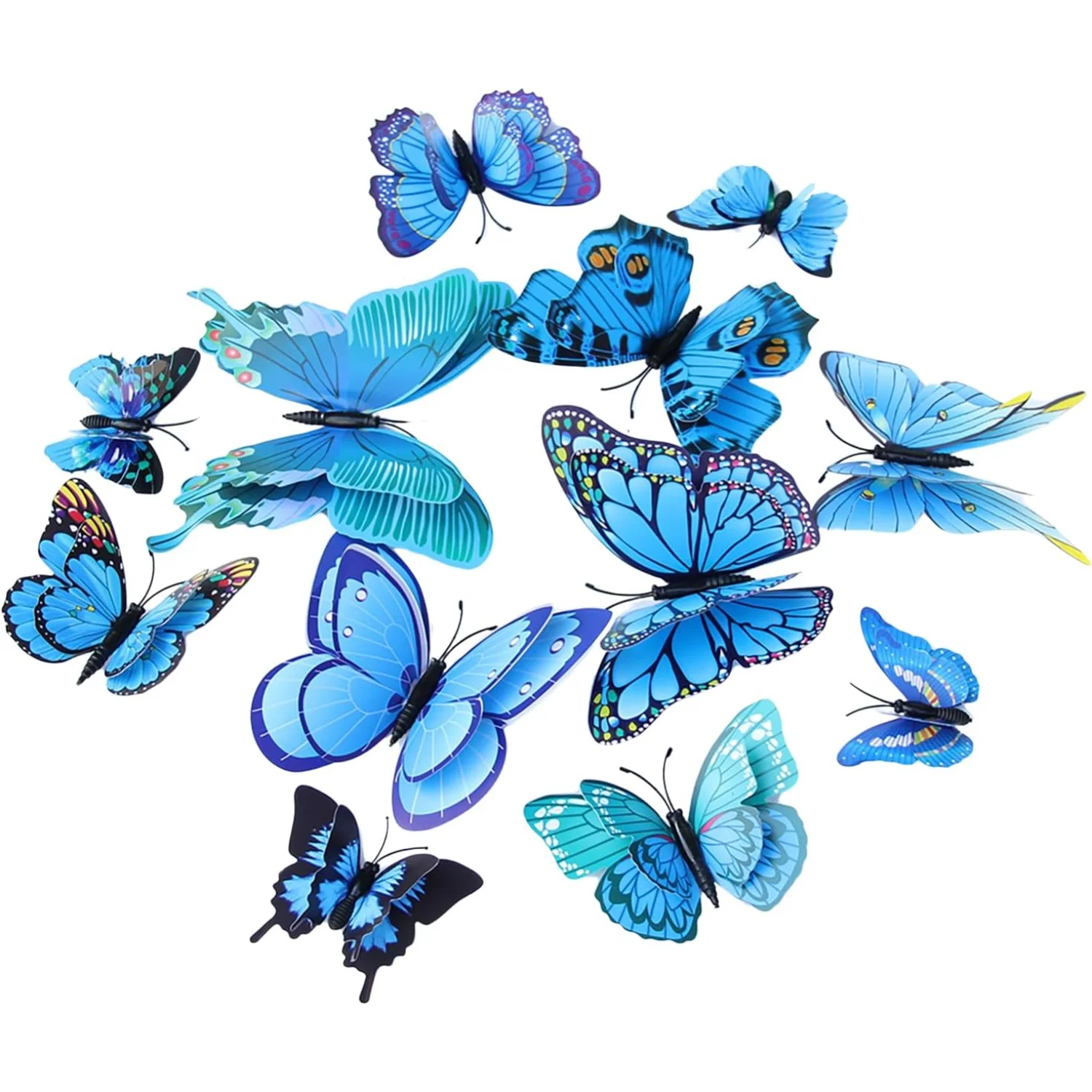 

24Pcs 3D Wall Decor Removable Decoration for Girls Room Butterflies Decals Birthday Party Decorations Bedroom Stickers Magne