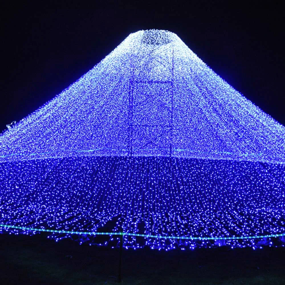 LED Net Beleuchtung String Outdoor EU Stecker 220V Weihnachten Garten Urlaub Wohnkultur Hochzeit Party Fee Baum Dekoration wasserdicht – Detail 18