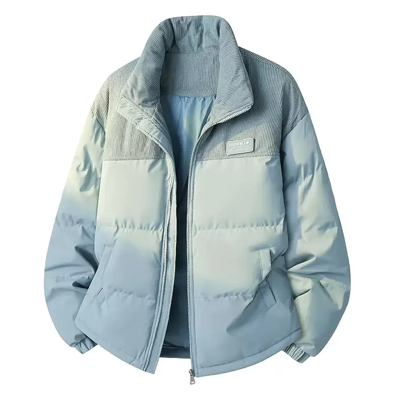 New Autumn and Winter Fashion Trendy Thickened Warm Windproof Cotton Jacket Men's Casual Loose Sports High-Quality Coat