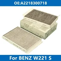 2Pcs Car Cabin Air Filter Conditioner A2218300718 For Mercedes Benz W221 C216 S250CDI S280 S300 S320 S350 CGI S400 S500 S63 AMG