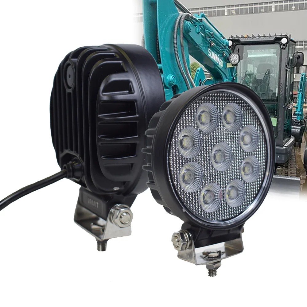 

JALN7 Round 3 Inch LED Flood Light Heavy Duty Tractors Farm Work Light Truck Pod Off Road GM SUV fishing Boat Ship Lamp