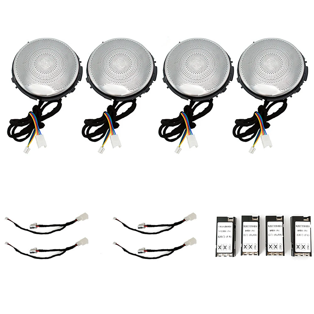 

Обновление Symphony W213, салон автомобиля, окружающий свет, крышка дверного динамика для Mercedes Benz E Class 2016-2022, декоративные аксессуары