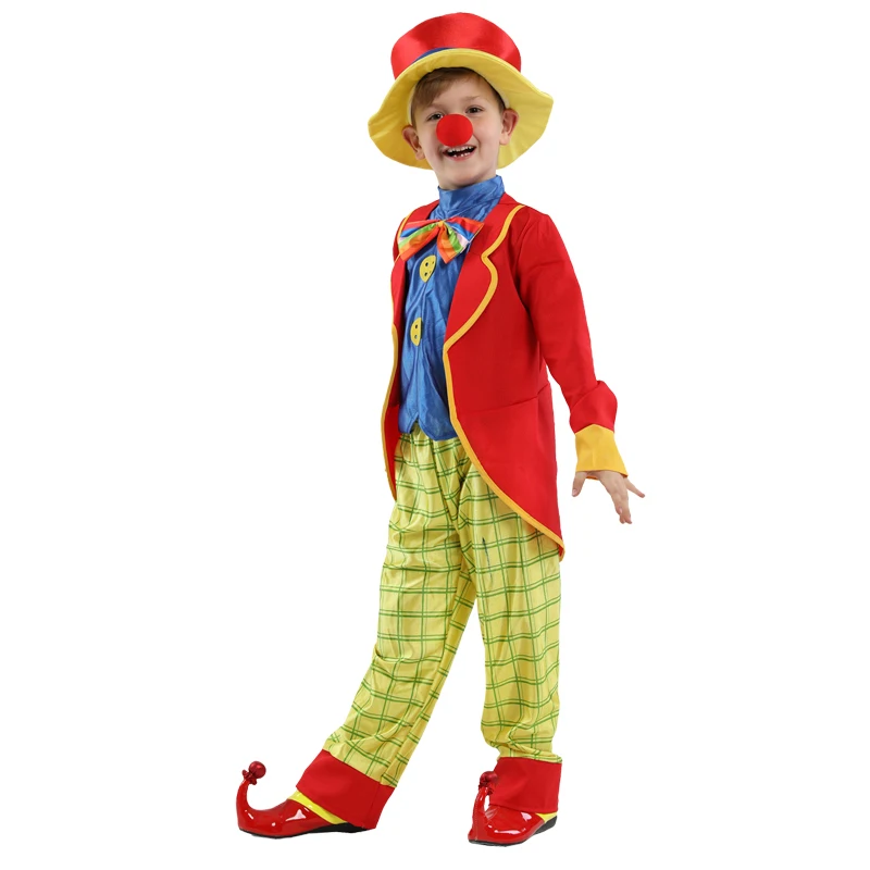 Kids Clown Costumes Haunted House for Lovely Baby Girls Boys Toddler Purim Carnival Party No Wig