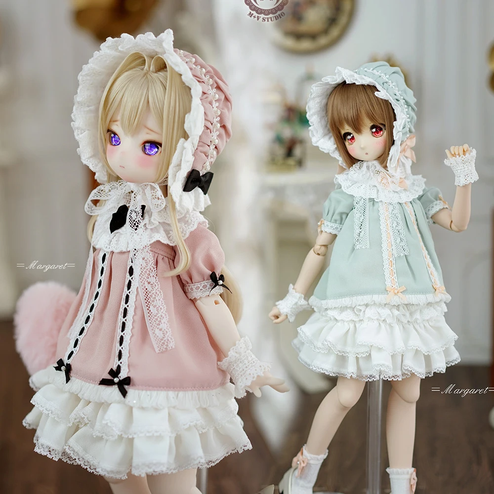 delicate BJD doll clothes 1/4 vintage skirt European style aristocratic girl dress MDD MSD kumako cute dress doll accessories