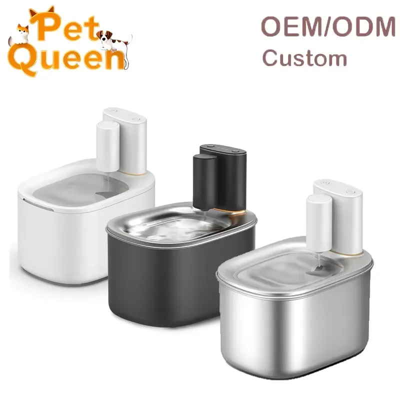 

Battery-powered Stainless Steel & ABS Waterproof Automatic Pet Drinking System with Detachable Design for Dogs and Cats