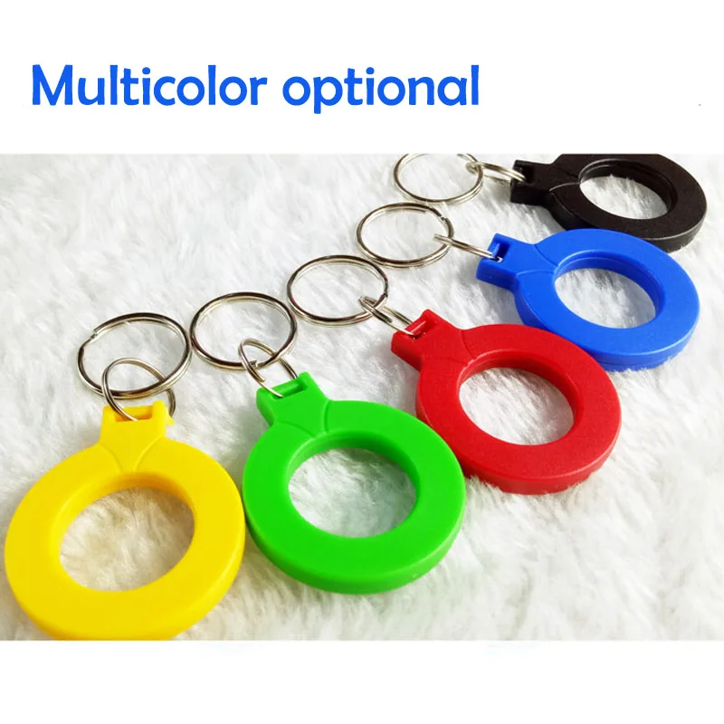 1Pcs RFID  Keytags Mifare 13.56MHz 14443A M1 S50 Small Smart IC Key Ring Tag Keyfob Token Nfc Access Control Keycard  Multicolor