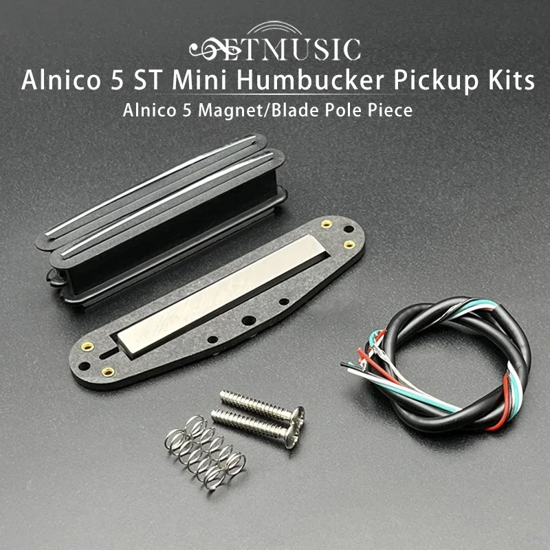 

[Pickup DIY Kits] Alnico 5 ST Mini Humbucker Pickup Kits- Plastic Bobbin/ Blade Pole Piece/Fiber Base/4C Cable Guitar Parts