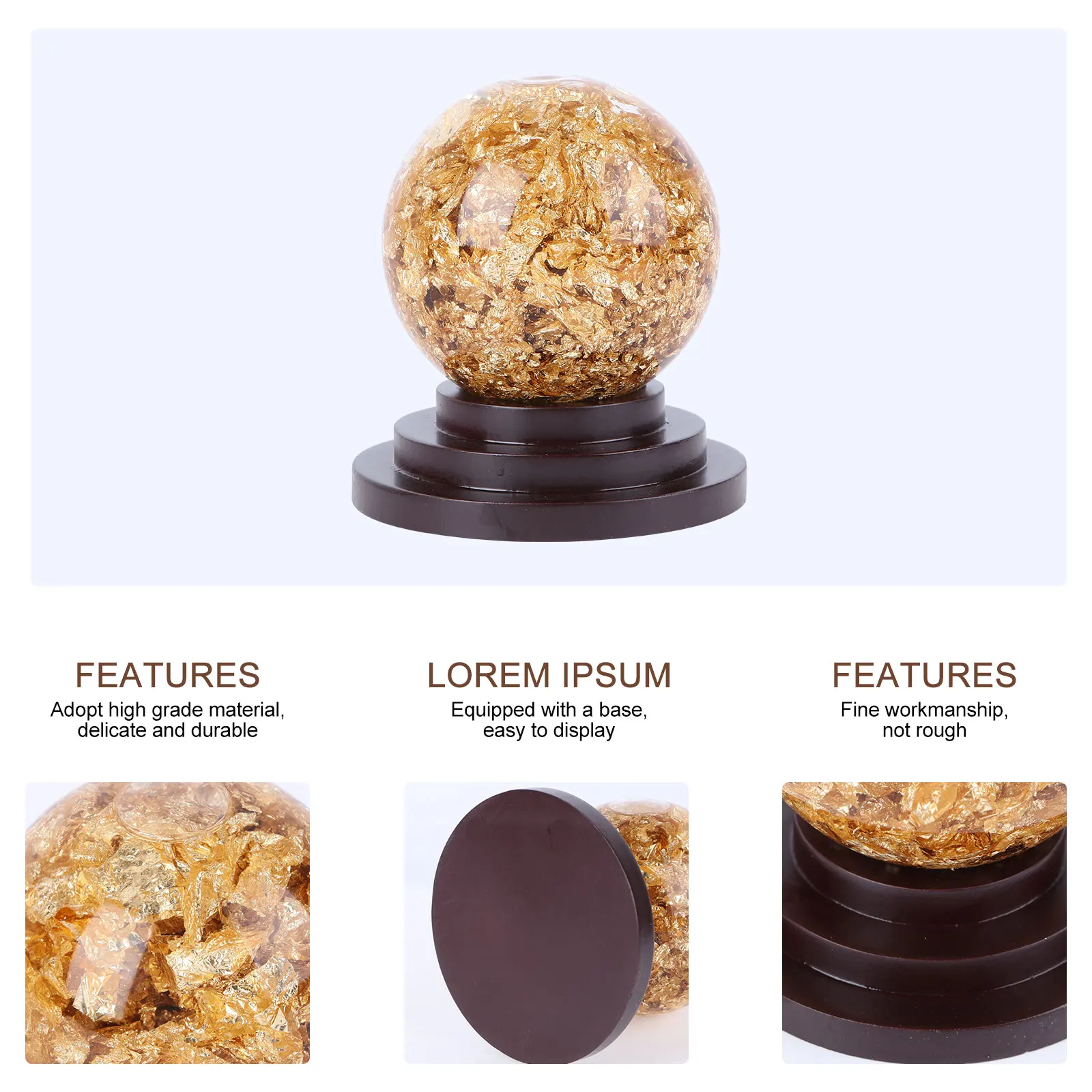 

1pc Gold Gourd Shape Crystal Ball Decor Desktop Ornament Home Party Supply Festival Prop Crystal Decoration For Family Friends