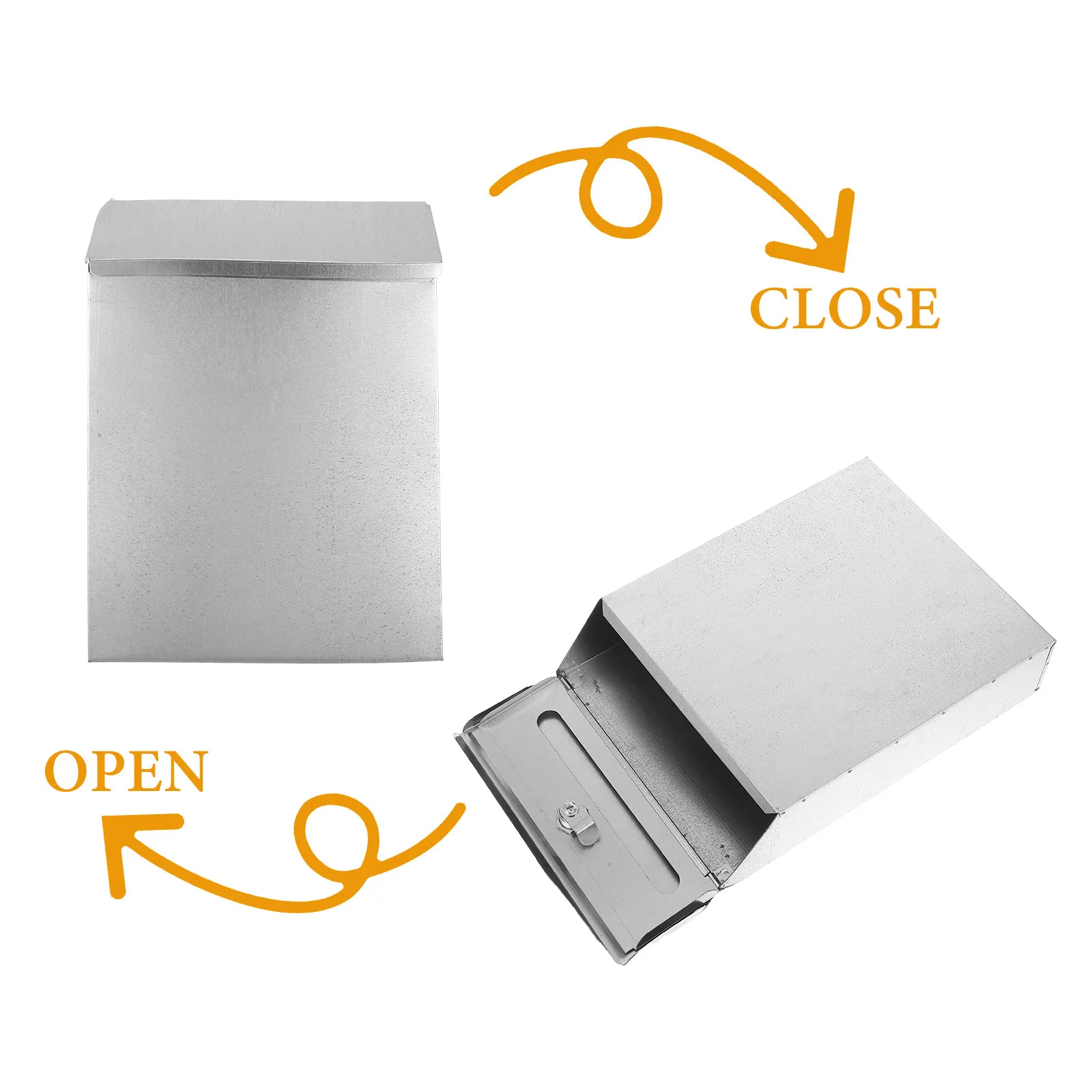 Secure Wall Mounted Iron Suggestion Box Vintage American Style Lockable Drop Box for Office Home School Community Feedback