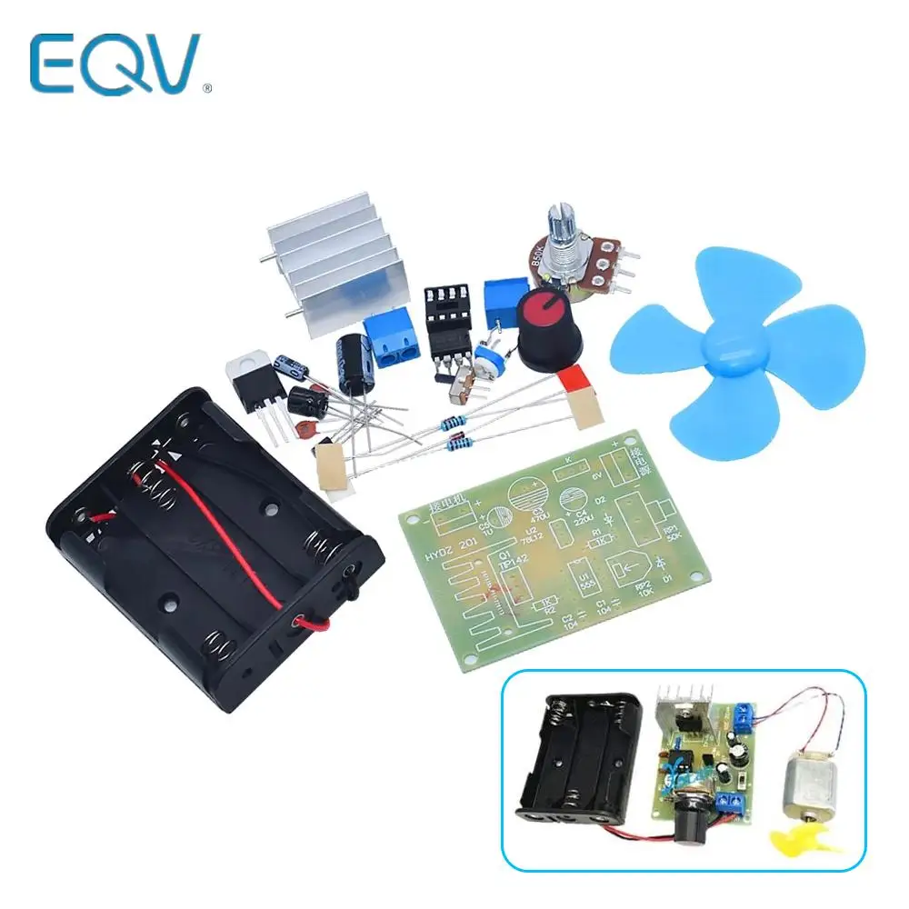 NE555 Motor Speed Regulation Kit Maker DIY Teaching Electronic Manufacturing Technology Test Assembly Training Welding