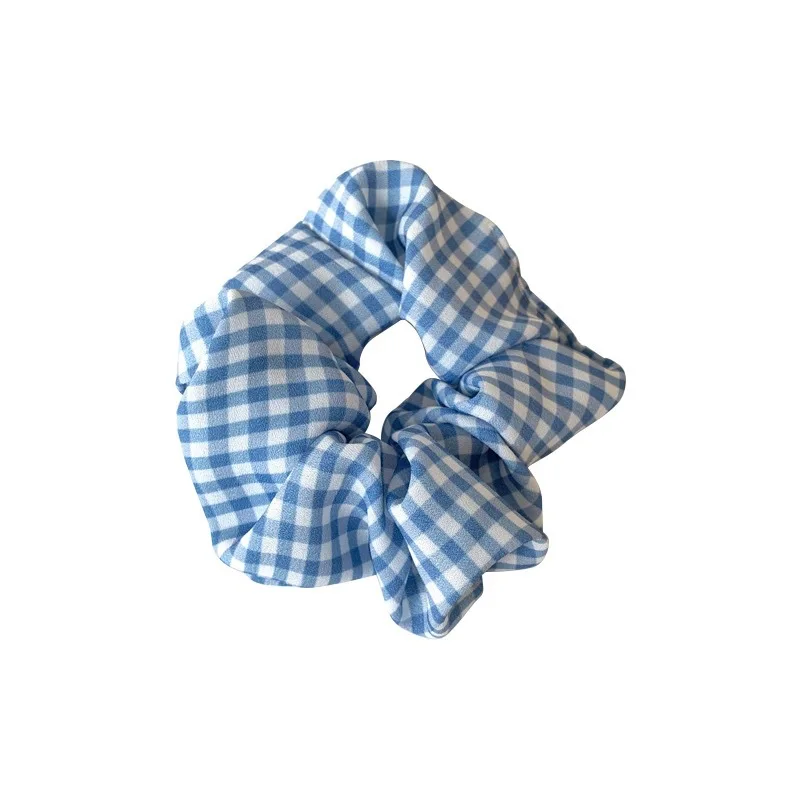 Sunny Fresh Mojito Blue Scrunchies Floral Plaid Polka Dots White Hair Ropes Ties College Young Girls Hair Accessories Headband