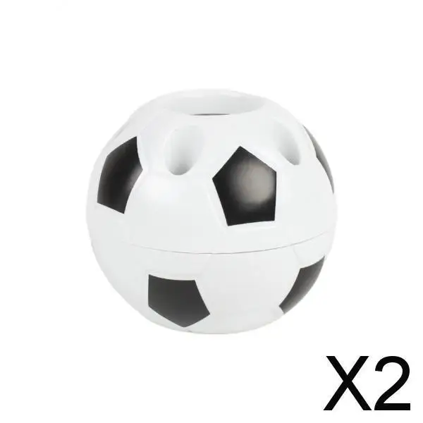 تخزين قلم رصاص على شكل كرة القدم ، حامل قلم ، منظم مكتب ، 2-4 عبوة