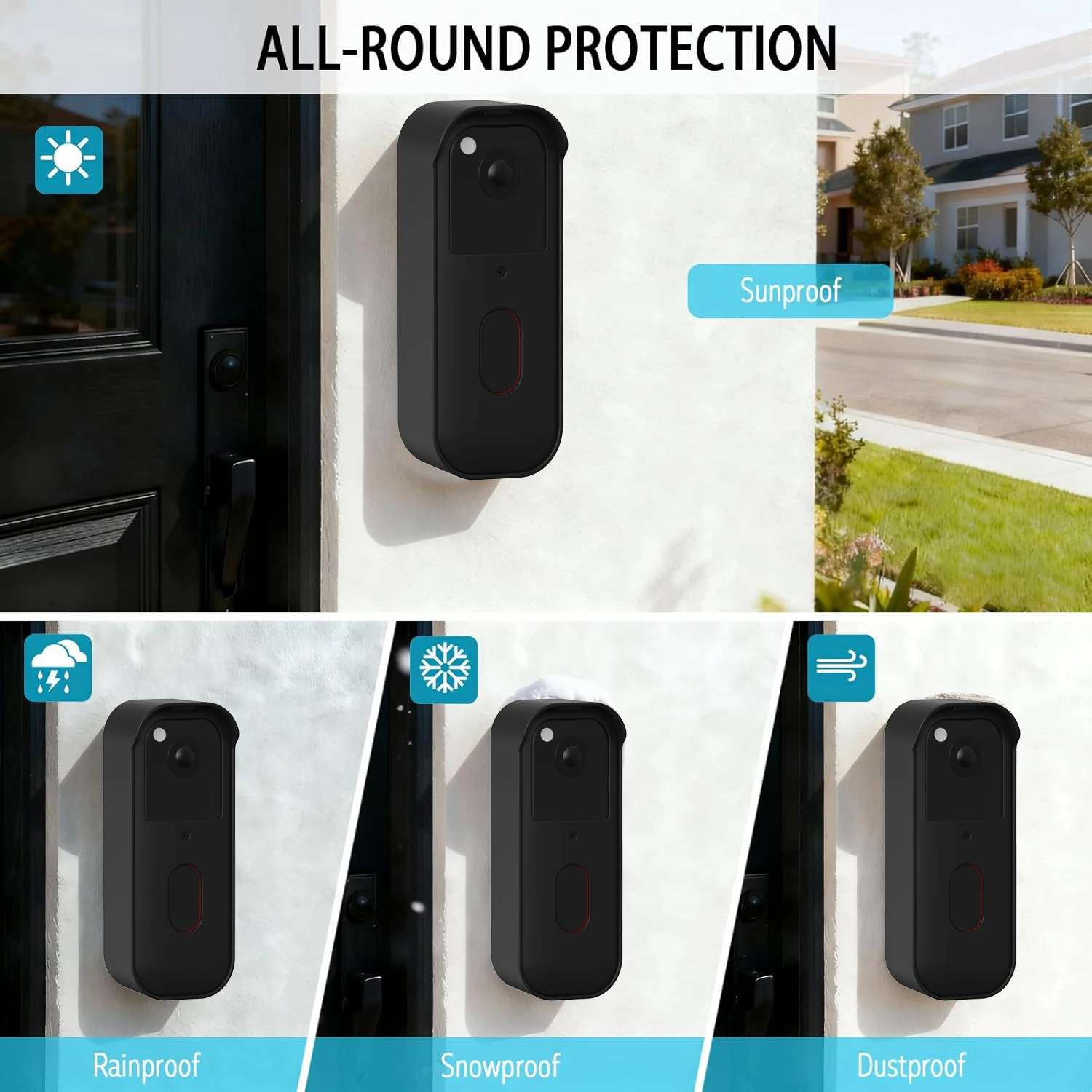 

For Blink Doorbell Camera Cover Weatherproof Protective Case with Brim for Blink Video Doorbell 2025 New Model (2nd Gen) ﻿