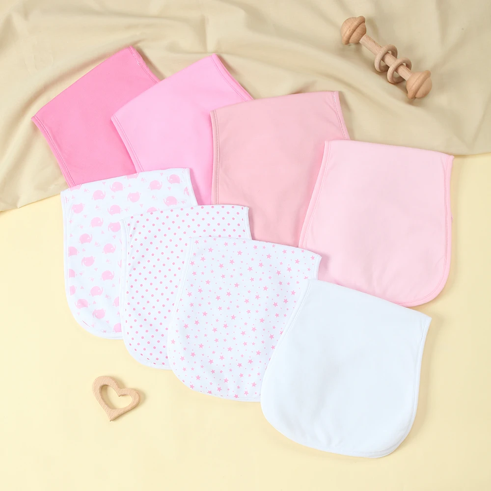 

4-слойные толстые салфетки для отрыжки для малышей, 8 шт. водонепроницаемых салфеток для новорожденных, мягкие и нежные салфетки для вытираания молока для девочек