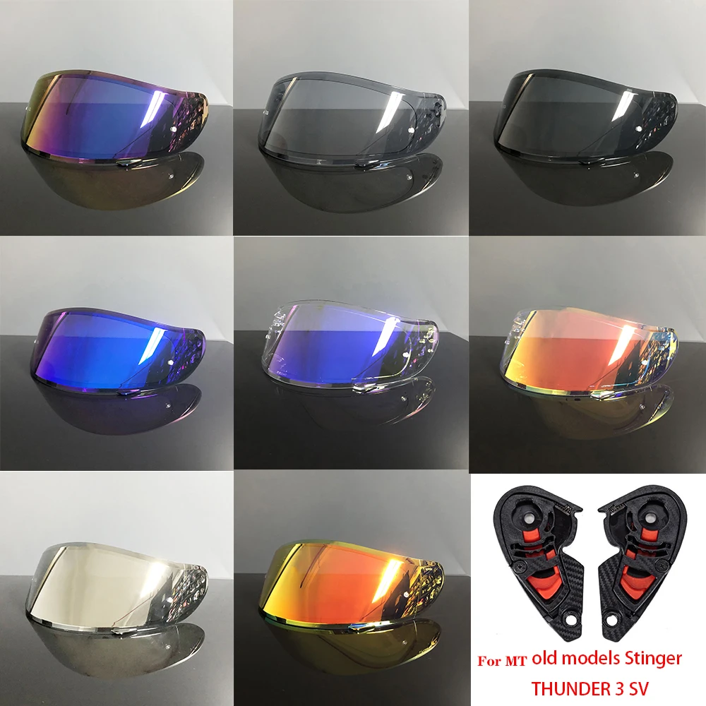 V-12 Helm Vizier Lens Motorfiets Full Face Helm Vizier Lens Vervanging Lens Voor Mt Thunder 3 Sv Oude Modellen Stinger Helm