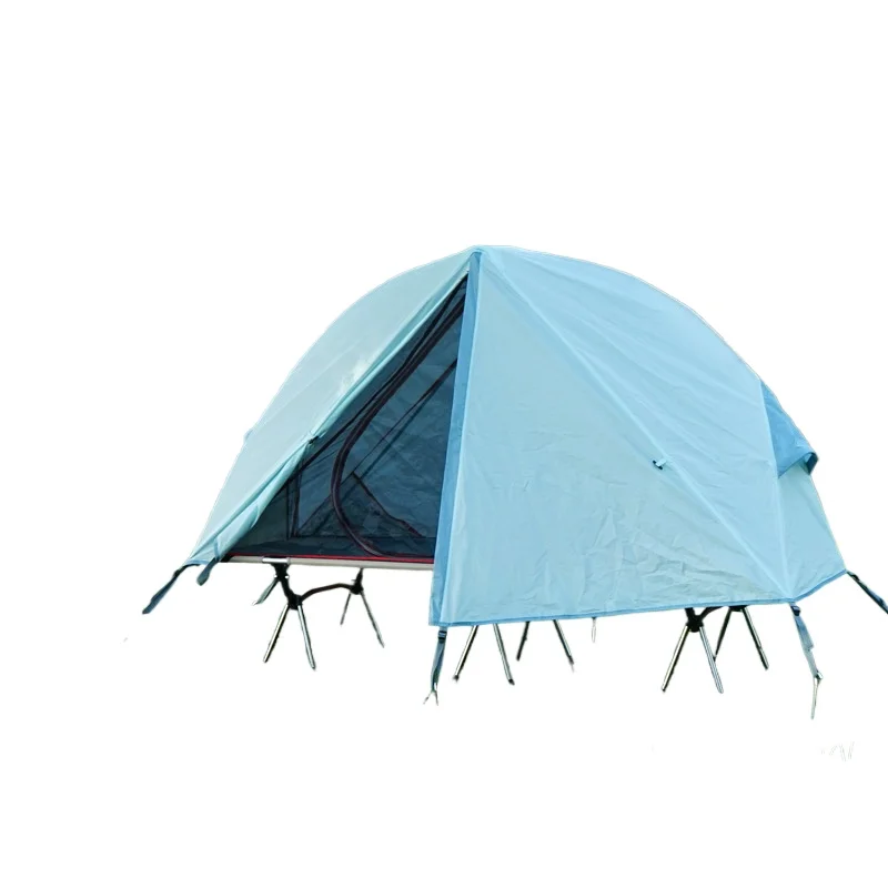 CLS for Outdoor Camping Elevated Tent Single Portable Folding Aluminum Mosquito Net Rain Wind UV Protection Fishing Tent