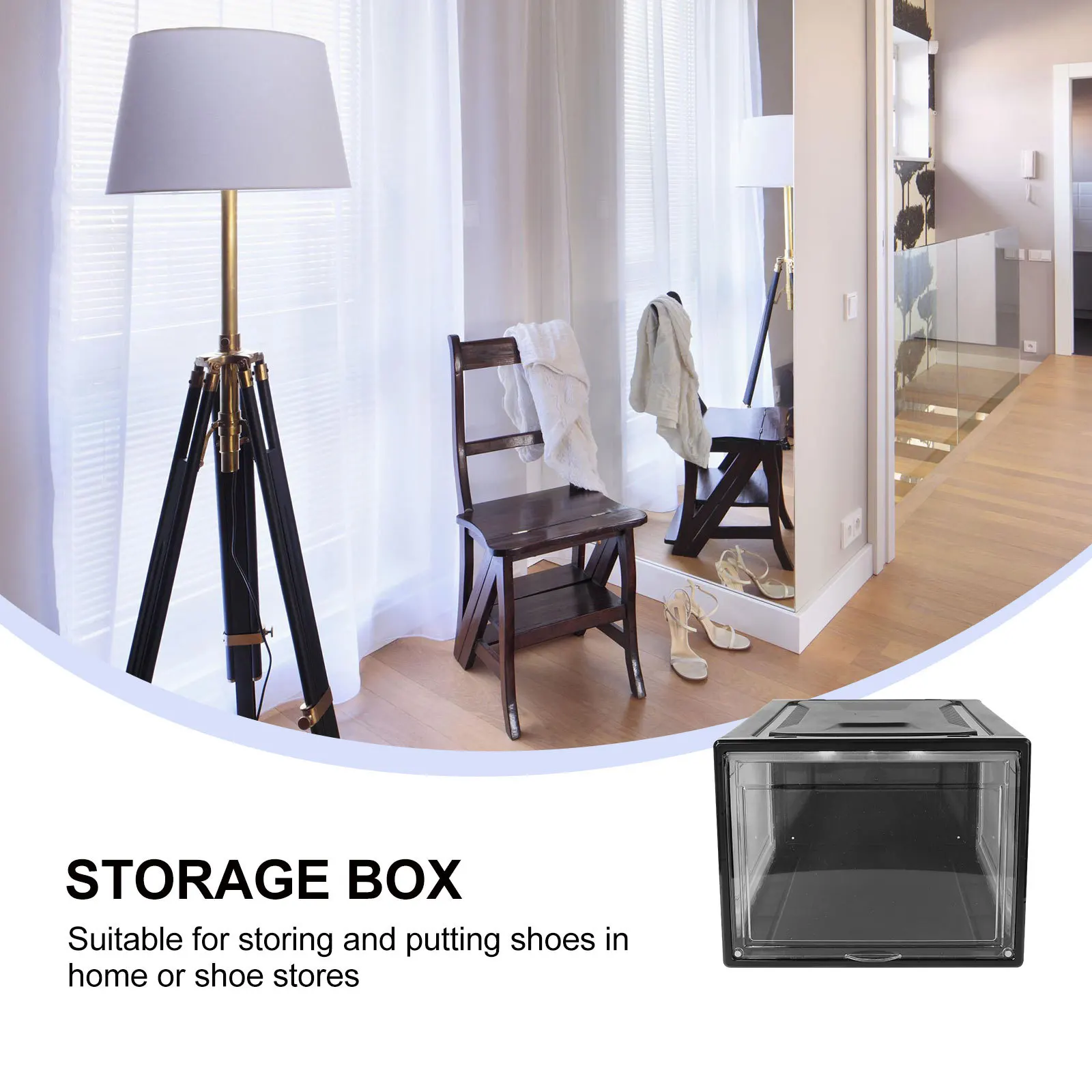 

1Pcs Practical Shoes Holder Concave Convex Groove Design Stable Not Slip Layered Stackable Organizer Shoes Box