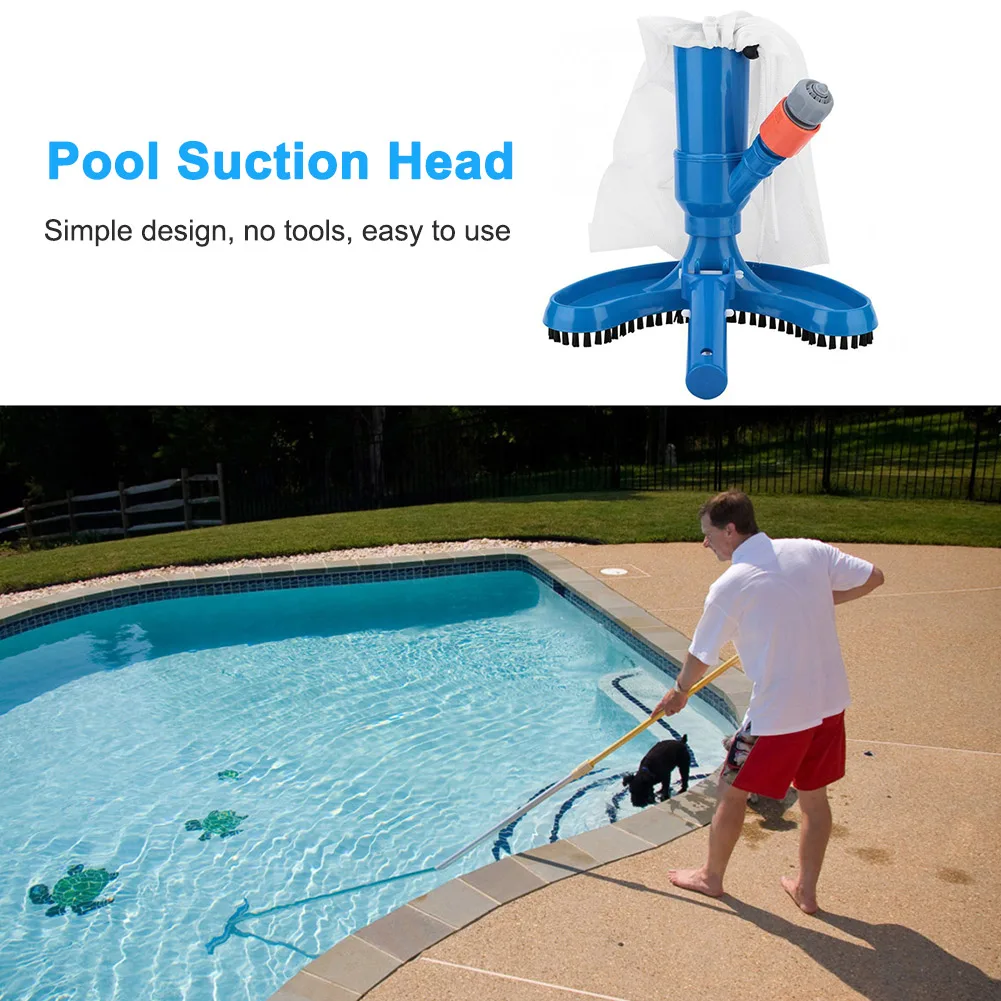 Professional Swimming Pool Vacuum Cleaner with Brush Multipurpose Cleaning Sterilization Tool Set Lightweight for Pond Fountain