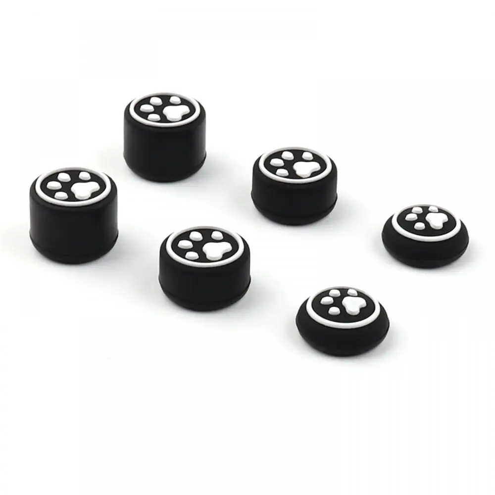 Handle Button Cover 6 Pieces Top Hat Cats Paw With High Hat Silicone For Switch/site/oled Rocker Arm Cover Joystick Rocker Cover