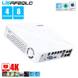 Port 4K PoE Network Video Recorder NVR Support 4K/8MP PoE Free Remote Access Motion Alarm 24/7 Recording Smart Playback