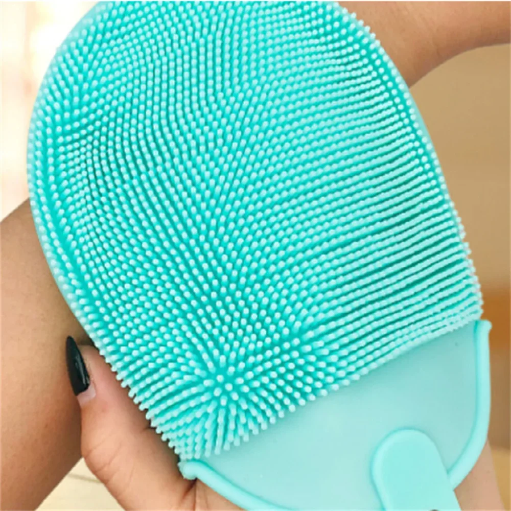 Massage Bath Towel Silicone Bath Brush Skin Clean Silicone Bath Brushes Shower Gloves Bath Scrub Remover Body Exfoliating