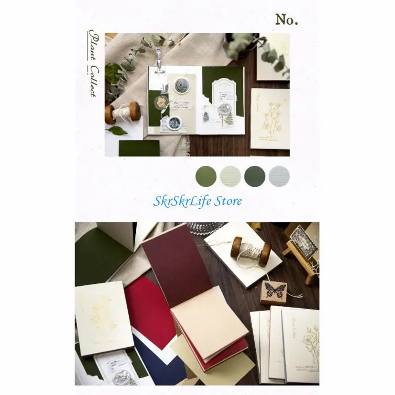 E65E Delicate Design Artistic Memo Notebook Notepad Drawing Pad with Specialty Paper That Works Great With Fountain Pen