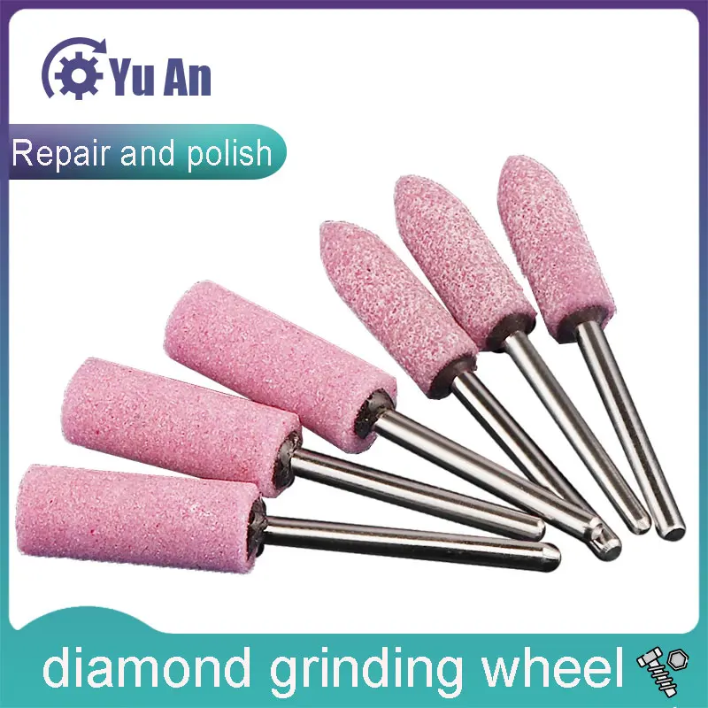Extended Flint Red Corundum Grinding Wheel Grinding Head Circular Small Electric Drill Grinding 3mm