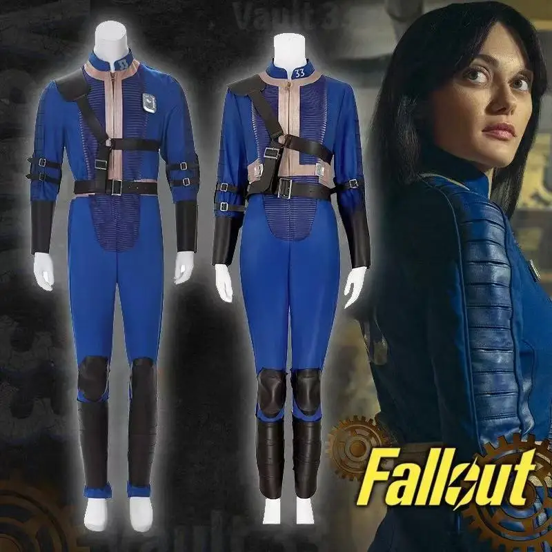 

Fall Cos Out Lucy Cosplay Costume Vault 33 Female Male Survivor Suit Jumpsuit Uniform Prop Kids Halloween Party Dress Women Men