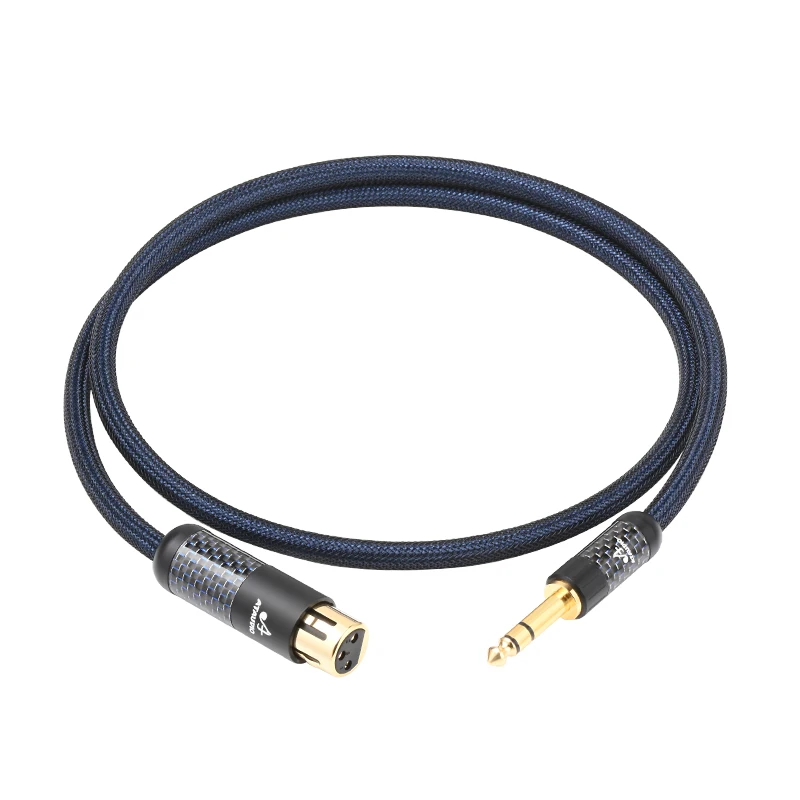 ATAUDIO HiFi 6,5 mm auf XLR-Audiokabel, hochwertiger reiner silberner Kern, Dual 6,5 TRS auf 2XLR-Stecker/Buchse, symmetrisches Verstärker-Mischkabel 3