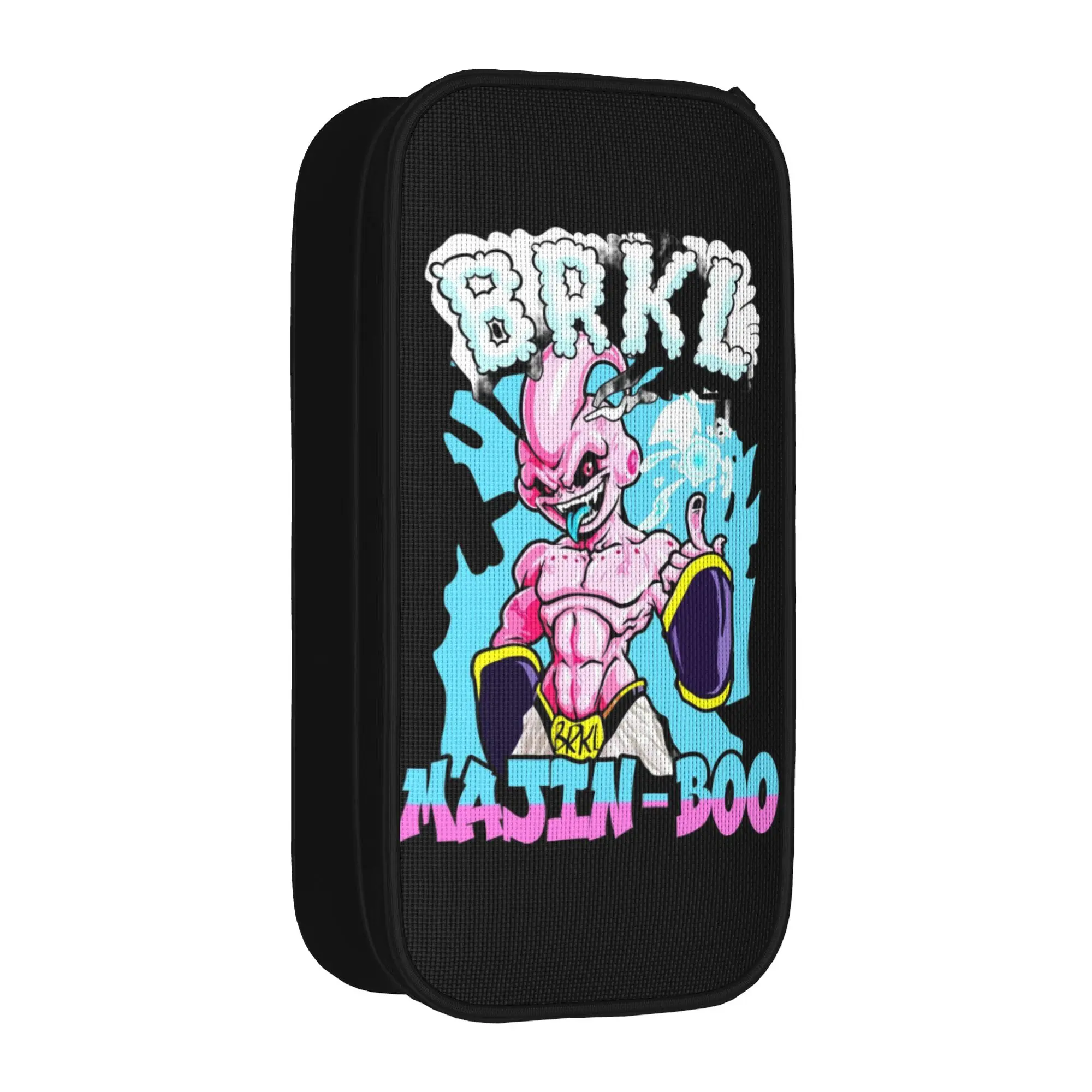Estuche para Lápices DBZ Majin Buu Aura, Divertido Estuche para Lápices con Diseño de Bu's Wild Chaos, Bolsa para Lápices con Cierre para Niños y Niñas, Gran Capacidad de Almacenamiento, para Oficina