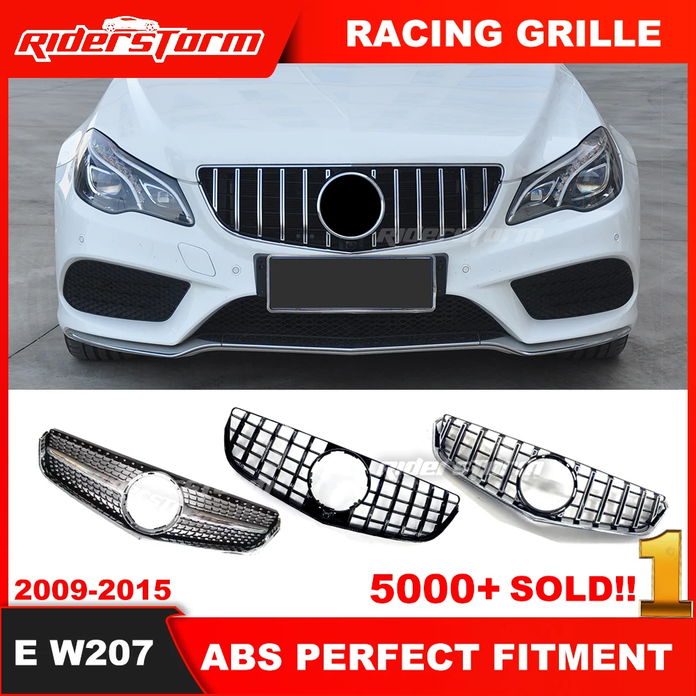 

2009-2016 E coupe W207 Diamond Grille for E Class coupe E200 E300 E class A207 C207 ABS grill with camera hole no center round