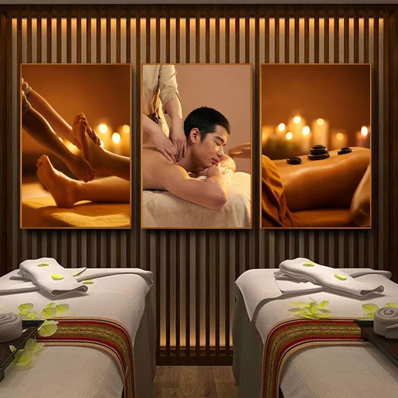 Beauty Salon Southeast Asia Spa Health Club Foot Massage Posters Pictures Canvas Wall Art Home Decor Paintings Room Decoration