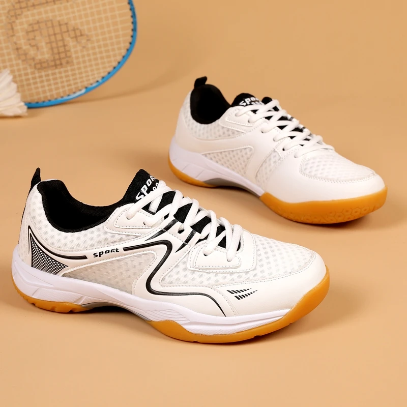 Unisex Mesh Volleyball Sport Shoes Breathable Men Table Tennis Trainers Big Size 36-46 Women Tennis Badminton Shoes C9008