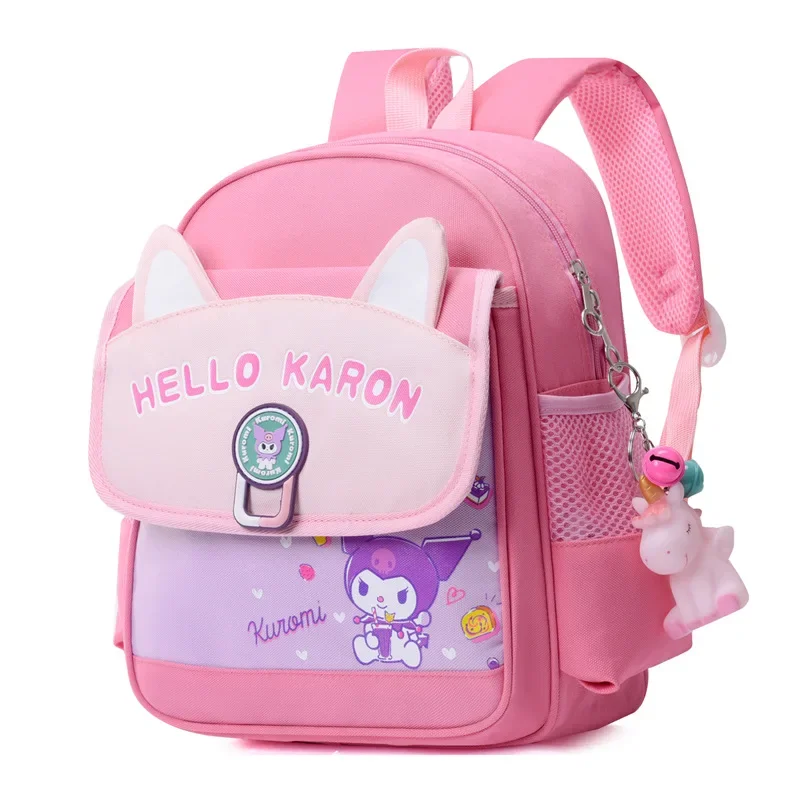 Sanrio Kuromi 2024 Nieuwe Leuke Cartoon Roze Kinderschooltas Grote Capaciteit Oxford Doek Lichtgewicht Casual Rugzak Meisjes