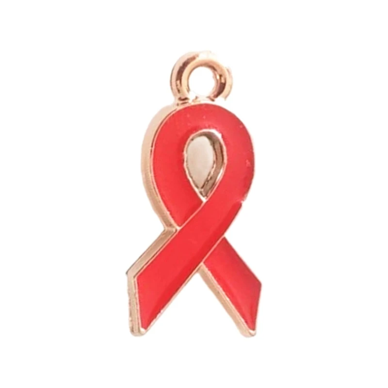 100Pieces Ribbon Pendants Long Lasting Breast Cancers Awareness Charm