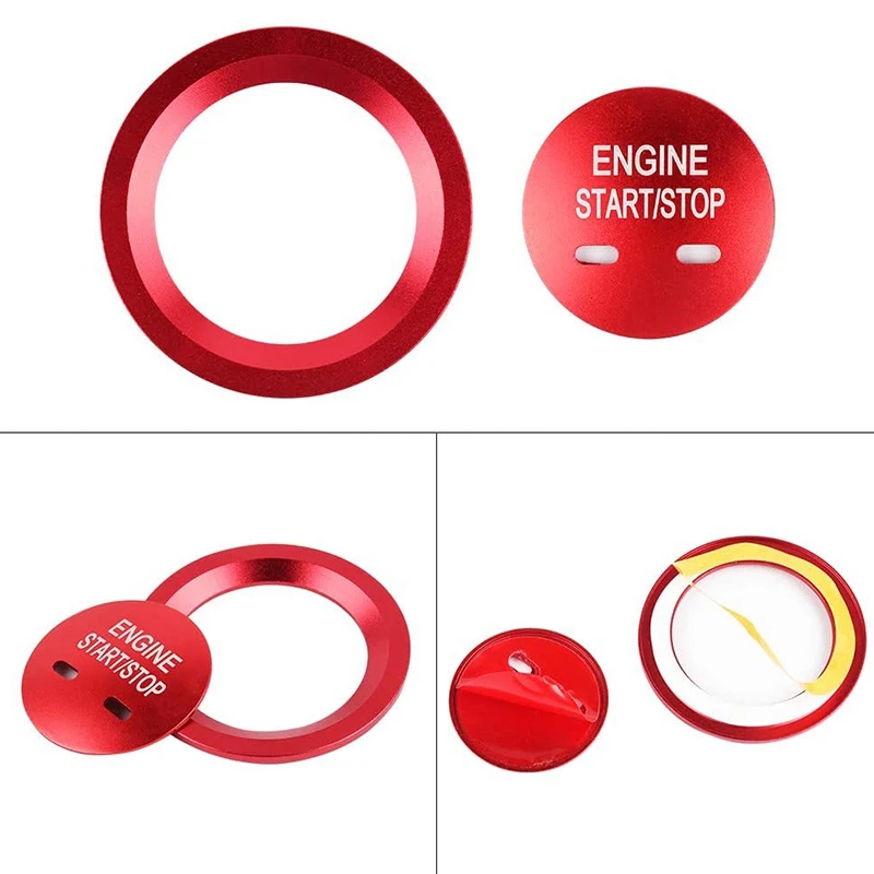 Super Sale Ignition Button Decals for Chevrolet Chevy Equinox Malibu Sonic Traverse Trax Push Start Stop Stickers Caps Covers