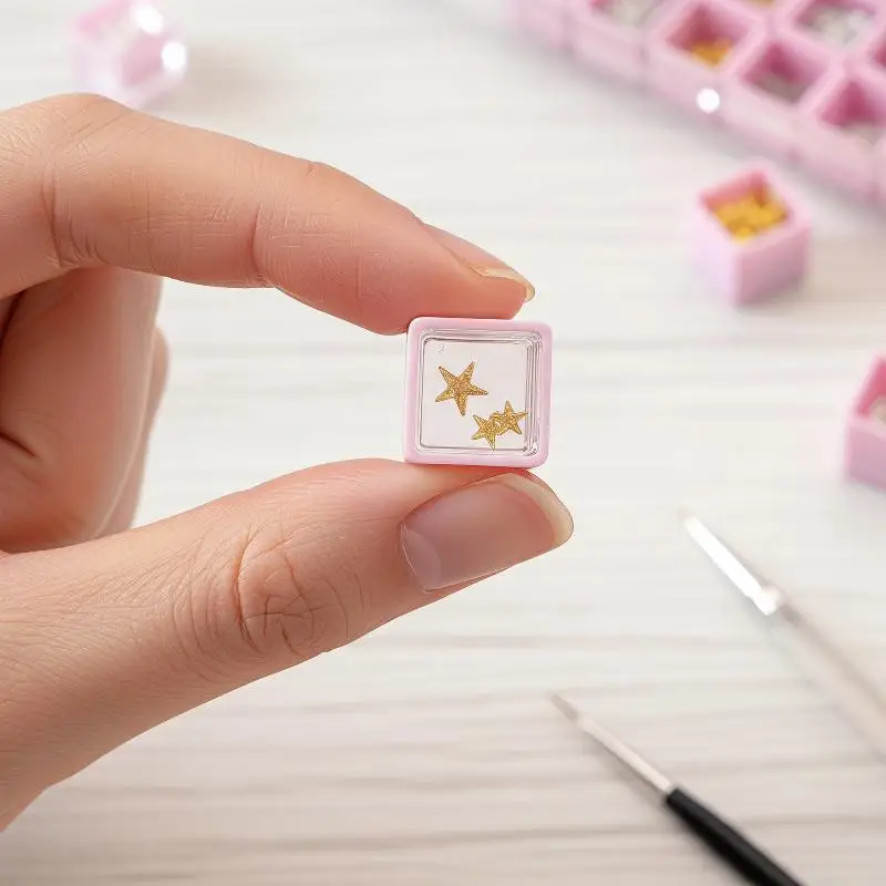 

1Pcs Nail Art Accessories Storage Box Detachable 48/36/24 Grids Transparent PP Plastic Jewelry Small Parts Desktop Organizer
