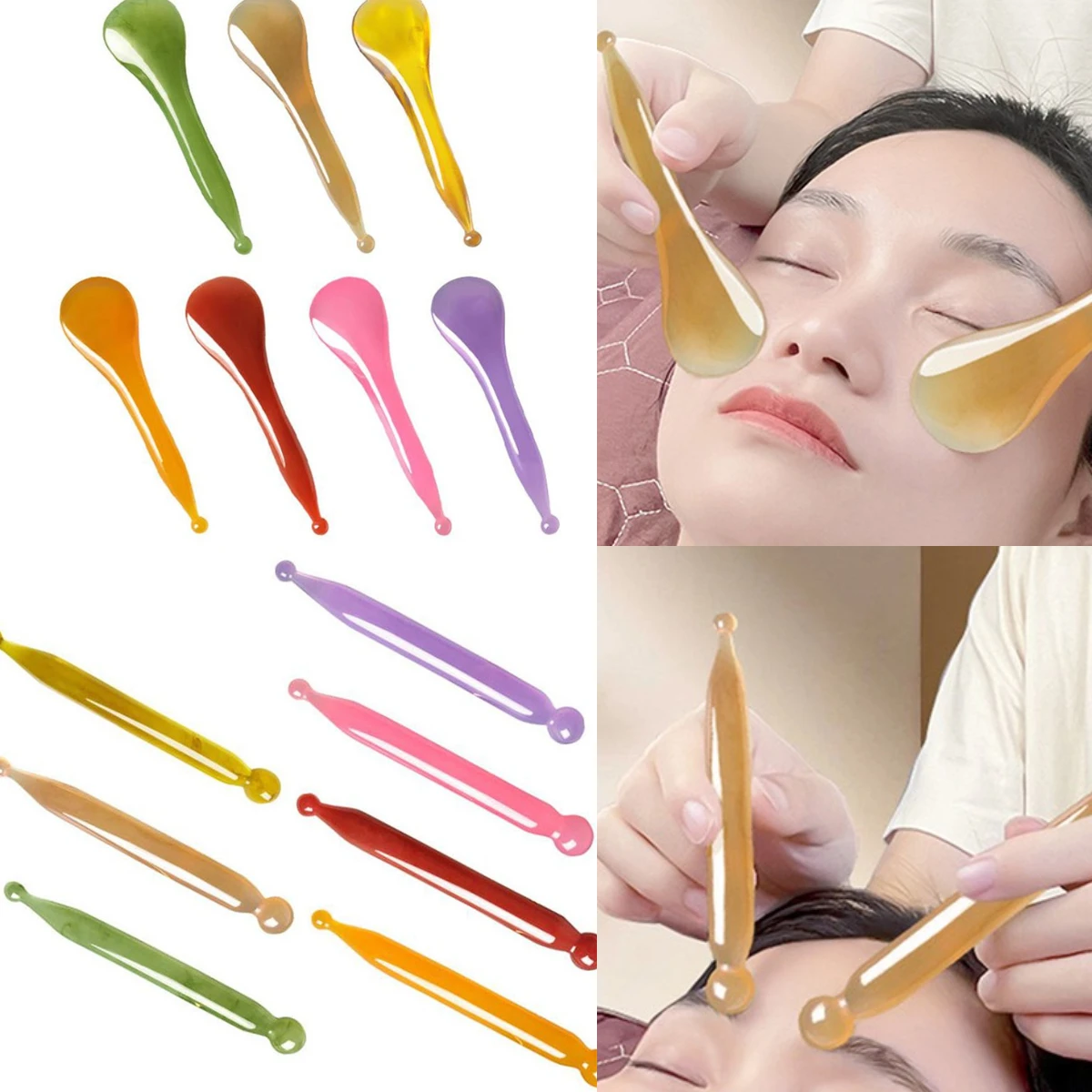 

Scraper Facial Massager Eye Scraping Face Massage Meridian Therapy Guasha Board Body Health Care Gua Sha Plate Tool