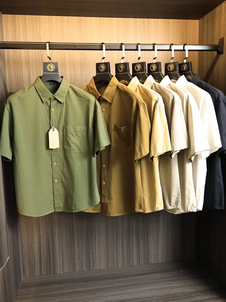 

Comfortable Loose Fit Men's Long Sleeve Shirt Fashionable Japanese Style Spring Clothing Standard Cut Cotton Breathable Shirt