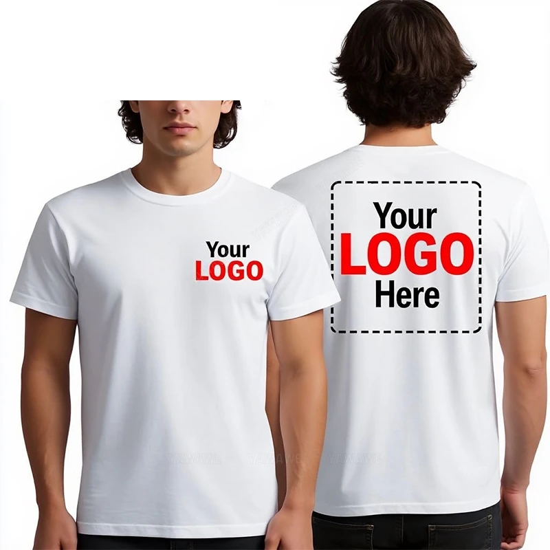 Camiseta para hombre con tu diseño aquí, camiseta Unisex cómoda de algodón, Top de verano personalizado a la moda, regalo perfecto para él
