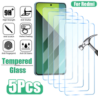 5PCS Tempered Glass For Redmi Note 13 14 12 11 10 9 8 Pro Plus 5G 10S 11S 12S Screen Protector for Redmi 14C 13C 12C 10C 9 glass